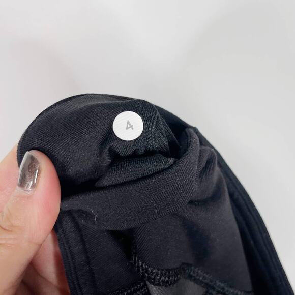 Lululemon Womens 4 Black Gray Camo Wunder Under High Rise Crop Leggings Coal - Picture 8 of 8